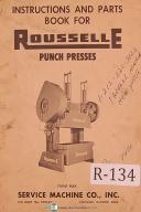 Rousselle-Rousselle Punch Press Instructions, Maint.,Parts Manual 1991-General-05